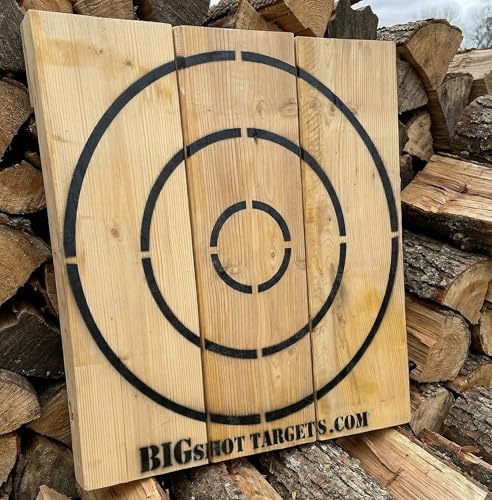 Wooden Axe Throwing Target with Bottle Opener for Knives, Stars and Light Duty Axes
