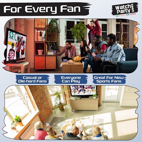 WATCH PARTY GAMES Puck Drop Live Hockey Card Game for Sports Fans, Party Nights & Family Fun