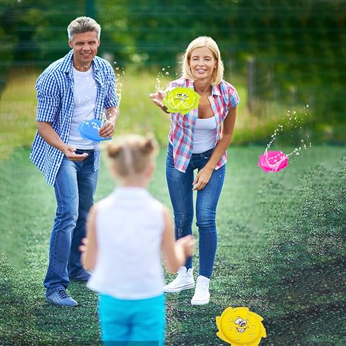 4 Pack Water Flying Discs for Kids, Pool Beach Floatable Frisbee for Boys and Girls, Outside Activities Games & Fun, Summer Outdoor Water Toy for Kids Ages 3-12