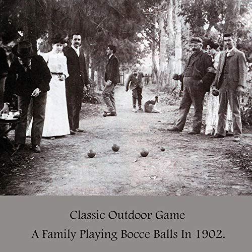 Crobyi Bocce Balls Set, 90mm Regulation Size and Weight, Durable Beach/Yard/Lawn Game for Adults. Including 8 Bocce Balls, Pallino, Measuring Rope and Carrying Bag.