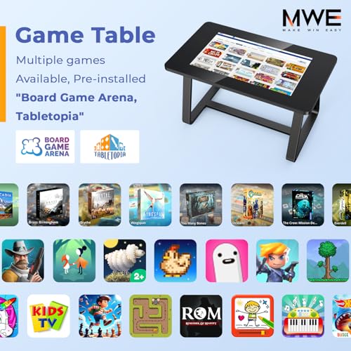 MWE 32 Inch Game Table, Multifunctional Touchscreen Table, Detachable Interactive Display for Indoor Entertainment, Meetings & Education, Android 13, 8+128GB