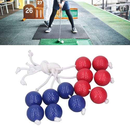 Jeanoko Golf Ladder Toss Balls Set, Vibrant Red & Blue Bolo Replacement Balls for Outdoor Lawn & Beach Game, Durable PE Material, 6 Pack