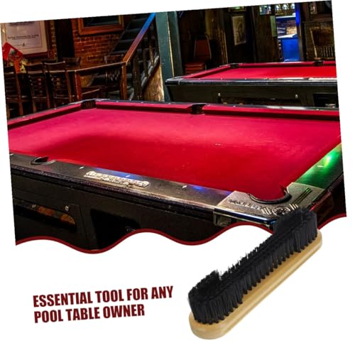 VICASKY Billiard Table Rail Brush and Small Spaces Cleaning Brush 12-inch Wooden Handle Pool Table Debris and Dust Remover for Sports Room