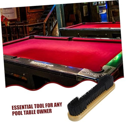 VICASKY Billiard Table Rail Brush and Small Spaces Cleaning Brush 12-inch Wooden Handle Pool Table Debris and Dust Remover for Sports Room