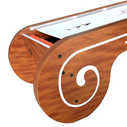 Hathaway Boardwalk 8-ft Arcade Ball Table for Family Game Rooms with LED Track Lighting, Scratch-Resistant Playfield