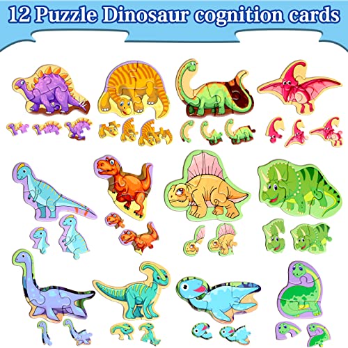 Magnetic Puzzles for Kids Ages 3-5, Travel Toddler Puzzles, Dinosaur Activities Toy for Boys & Girls 3 4 5 6 yo - Learning Magnet Gift for Road Trip - style: Dinosaur