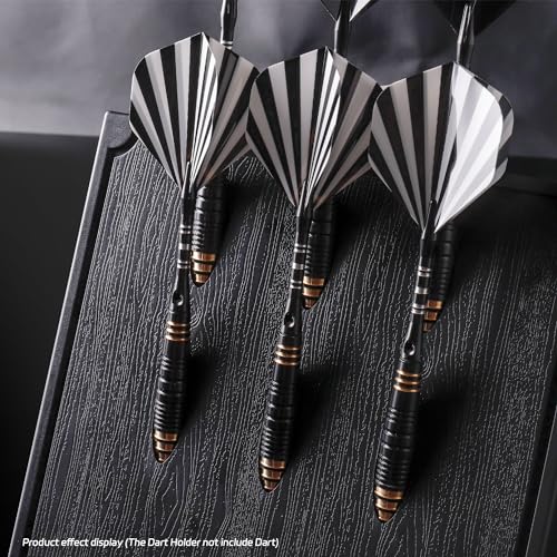 CyeeLife Wall Mounted Darts Holder/Stand,Dart Case Displays 6 Set of Steel/Soft Tip Darts,Compatible with All Sisal & Electronic Dartboards, Surrounds & Cabinets