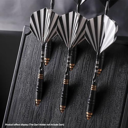CyeeLife Wall Mounted Darts Holder/Stand,Dart Case Displays 6 Set of Steel/Soft Tip Darts,Compatible with All Sisal & Electronic Dartboards, Surrounds & Cabinets