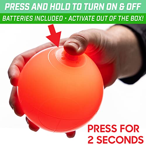 GoSports LED Bocce Ball Game Set - Includes 8 Light Up Bocce Balls, Pallino, Case and Measuring Rope - Choose 85 mm or 100 mm - size: 100 mm Regulation Size