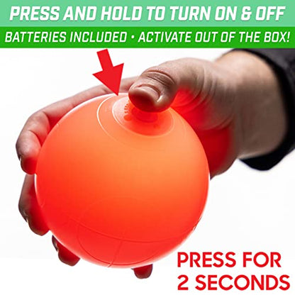 GoSports LED Bocce Ball Game Set - Includes 8 Light Up Bocce Balls, Pallino, Case and Measuring Rope - Choose 85 mm or 100 mm - size: 100 mm Regulation Size