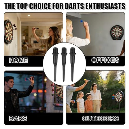 Penitue 300pcs 2BA Thread Soft Tip Dart Points, Plastic Dart Tips Replacement for Professional & Beginner Players