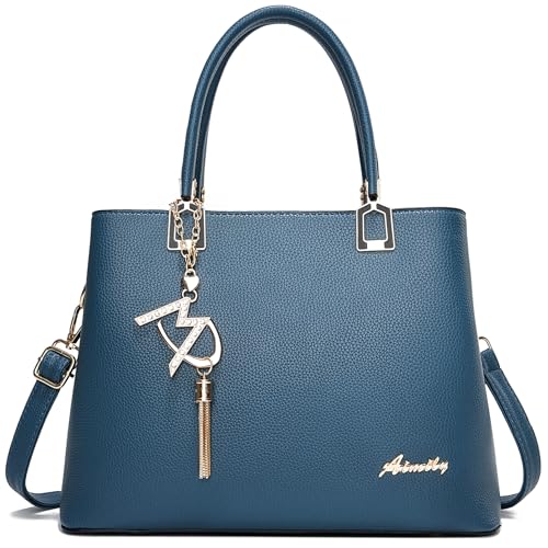 Womens Purses and Handbags Shoulder Bags Ladies Designer Top Handle Satchel Tote Bag - color: Liz Blue