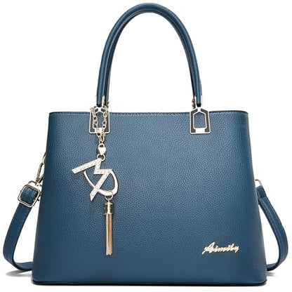 Womens Purses and Handbags Shoulder Bags Ladies Designer Top Handle Satchel Tote Bag - color: Liz Blue