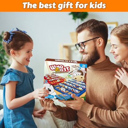 Classic Animal Guessing Board Game for Kids Ages 3 and Up – Who is It? – Two-Player Logic Deduction Game to Boost Cognitive Skills, Family Fun – Travel Friendly Educational Toy - style: Animal
