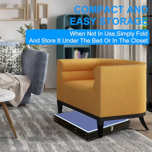Mid Size Foldable Ping Pong Table with Net, 54" Portable Table Tennis Table Game Set with 2 Paddles & Balls, Compact Indoor Folding Table Tennis Table for Home Office Game Room