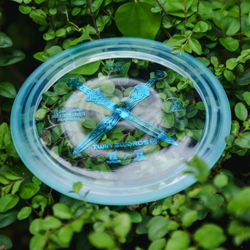 yikundiscs Yikun Twin Swords Understable Distance Driver| Pro Worlds 2025 Limited Edition | Beginner-Friendly Max-Distance Disc | Wind-Resistant & Easy-Glide Control | PDGA Approved 170-175g - color: transparent blue