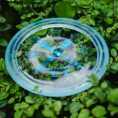 yikundiscs Yikun Twin Swords Understable Distance Driver| Pro Worlds 2025 Limited Edition | Beginner-Friendly Max-Distance Disc | Wind-Resistant & Easy-Glide Control | PDGA Approved 170-175g - color: transparent blue