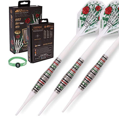 CUESOUL Soft Tip Darts Set Plastic Tip with Dart Case - color: 19g-Tungsten-Torpedo Shape