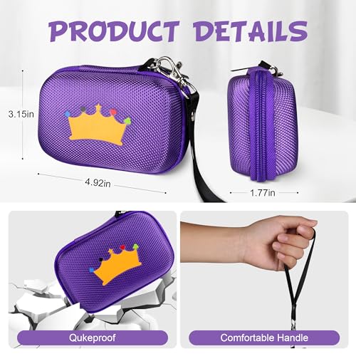 Travel Card Game Case Compatible with Card Games Set, Card Case Compatible with UNO Game Card Holder, (Not Including Cards) (Purple)