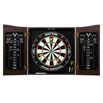Viper Vault Dartboard Cabinet with Shot King Sisal Dartboard