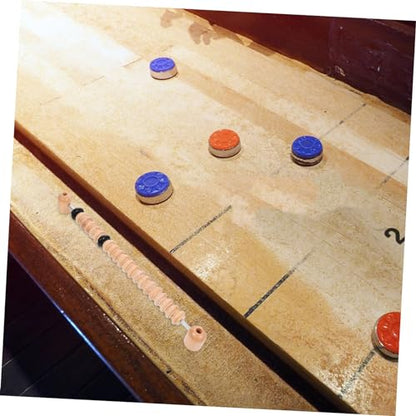 Totority Exquisite Wooden Shuffleboard Score Counter Billiard Game Scorer Compact Portable Score Keeper