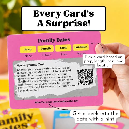Happy Duo Family Dates 40 Scratch Off Cards – Summer Activities for Kids & Tween from Kids – Family Games for All Ages