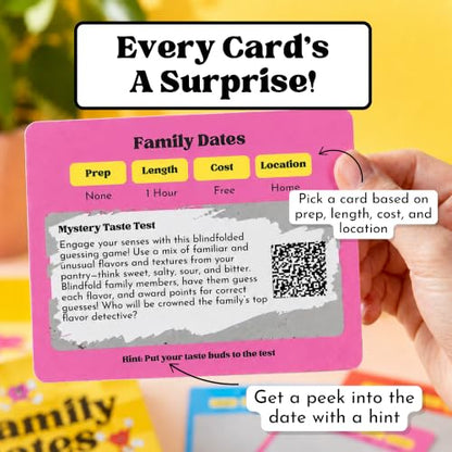 Happy Duo Family Dates 40 Scratch Off Cards – Summer Activities for Kids & Tween from Kids – Family Games for All Ages