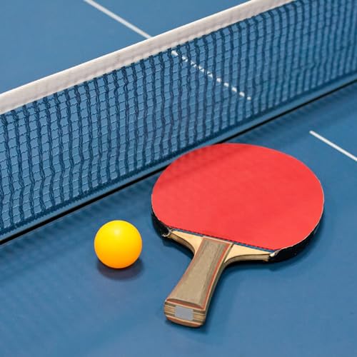 PATIKIL 6 Feet Collapsible Table Tennis Net and Post Set, Portable Ping-Pong Mesh Net Adjustable Post Up to 2.75-inch for Training Competition, Black Blue