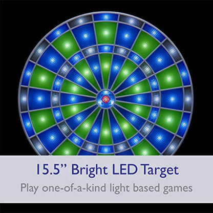 Viper Ion Illuminated Electronic Dartboard, 15.5 in Regulation Target, LED Segments, 48 Games, 8 Players, 6 Darts Included