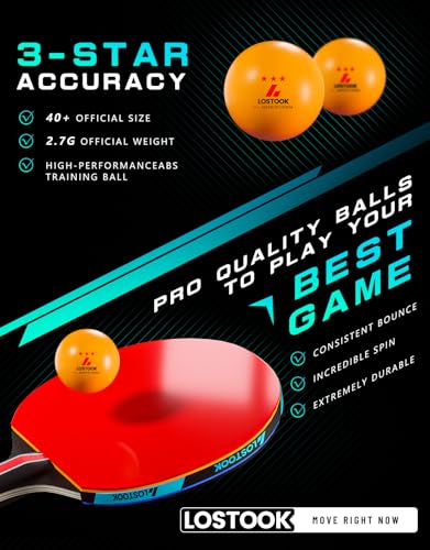 Professional Ping Pong Paddles Set of 2/4 with Table Tennis Rackets and 3 Star Balls, Portable Ping Pong Table Net with Clamps for Any Table, Home/Outdoor Games - color: Black