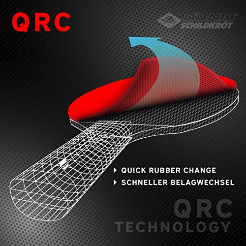 Donic-Schildkröt CarboTec 7000 Table Tennis Racket, 100% Carbon, Concave Handle, 2,3 mm Sponge, Liga Pad - ITTF, 758216
