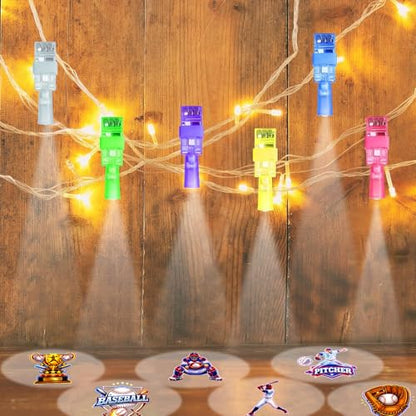 24PCS Baseball Party Favors Finger Lights, 8 Designs Light Up Finger Lights for Kids Birthday Party Favors, Goodie Bag Stuffers Bulk Party Favors, Light Up for Kids Baseball Birthday Decorations