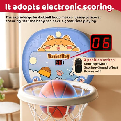 Toddler Baby Mini Basketball Hoop Indoor for Toddlers Kids Boys Room,Baby & Boy Toys 3 4 5 6 Years Old Birthday for 3 4 5 6 Year Old Boys - size: Large-Score