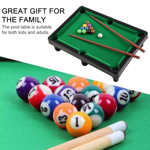 for mini Pool Table Set for Adults Portable Tabletop Billiards Game with for cues and Balls Compact Indoor Snooker Playset for Home Office Stress Relief(M) - size: Medium