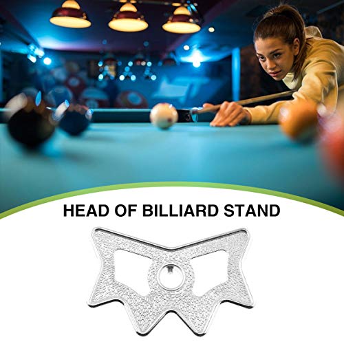 DGZZI Billiard Bridge Head Silver Aluminium Alloy Slip-On Moosehead Bridge Head for Billiard Pool Cue Stick