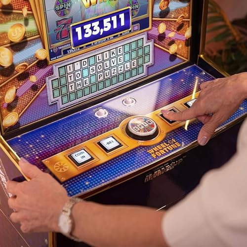 Wheel of Fortune Casinocade Deluxe Arcade Machine for Home, Over 5-feet-Tall Stand-up Cabinet, and 24 Games