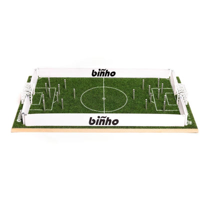 Binho Board Classic Board Game Green Turf - 2-Player Fast-Paced Finger Flicker Pinball Family Board Games - Portable Tabletop Sports Game Set for Any Occasion