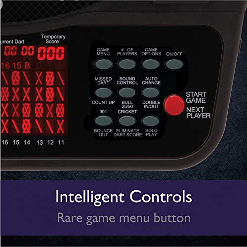 Viper 800 Electronic Dartboard, 15.5 in Regulation Target, 57 Games, 16 Players, 6 Darts Included, Black