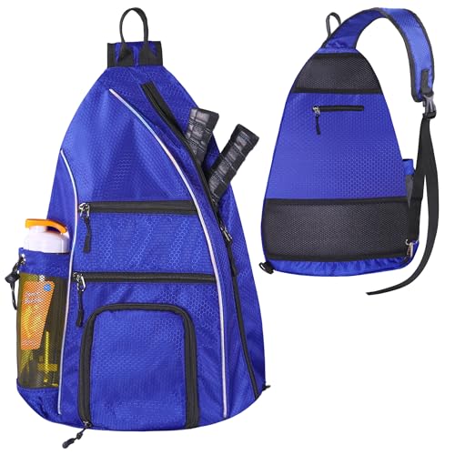 Pickleball Bag - Pickleball Bags for Women Men - Pickleball Backpack - Travel Pickleball Paddle Case, Pickle Ball Bag for Pickleball Paddle Tennis Racket, Protable Pickleball Sling Bag - color: Blue