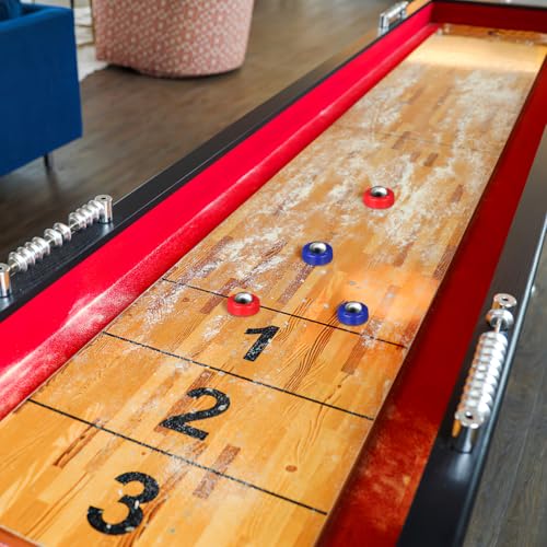 Abaodam 16Pcs Mini Shuffleboard Pucks for Tabletop Game, Replacement Shuffleboard Pucks and Rollers Set for Indoor, Curling Sliders Beads Game Equipment Accessories for Family Fun, 0.94 Inch