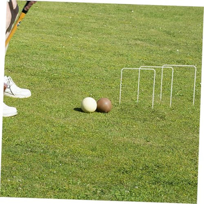 Standard Croquet Wickets Set Wire Football Goal Set Metal Hoops for Boys and Girls Adults