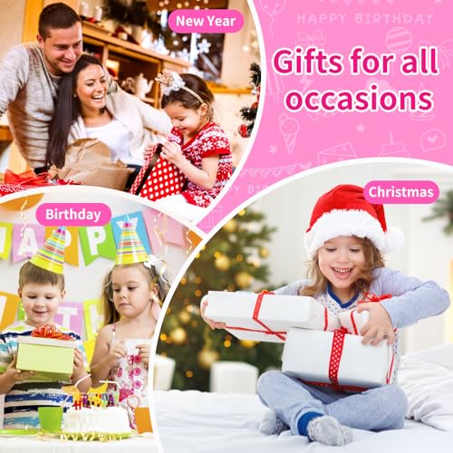 Handheld Game for Kids -Preloaded 220 Retro Video Games, Portable Gaming Player with Rechargeable Battery 3.0" LCD Screen, Mini Arcade Electronic Toy Gifts for Boys Girls (Black+Pink) - style: Black+Pink