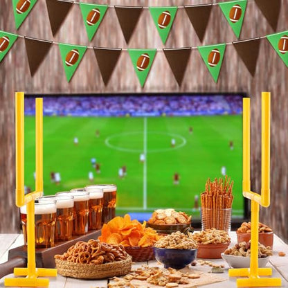 VioraWhite 2 Pcs Football Party Decoration 19.69" x 11.81" Plastic Football Goal Centerpiece Soccer Goal Post Field Post Decoration for Game Day Soccer Theme Party Decor - style: 19.69" X 11.81"
