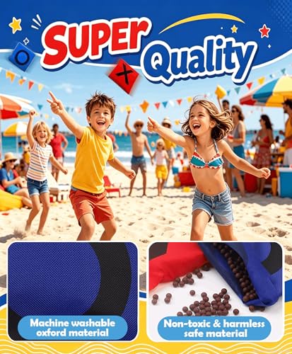 Bean Bags for Tic Tac Toe and Cornhole Toss Games, Kanosan Bean Bags for Kids Adults and Family Outdoor Yard Lawn Outside Field Day Birthday Party Backyard Reunion Carnival Beach Fun Games 10PCS - size: TG-10