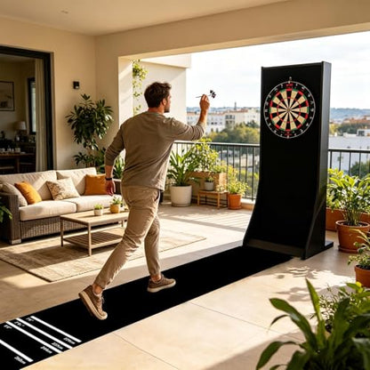 Dart Board Mat - 300x34cm Anti-Slip Throw Line Protective Darts Carpet Rug, Floor Protector for Home Recreation Room, Party Entertainment, Outdoor Games & Competitive Dart Setup for Safe Play