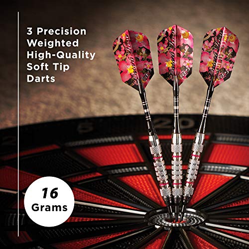 Viper Desert Rose Soft Tip Darts with Storage/Travel Case, Pink, 16 Grams