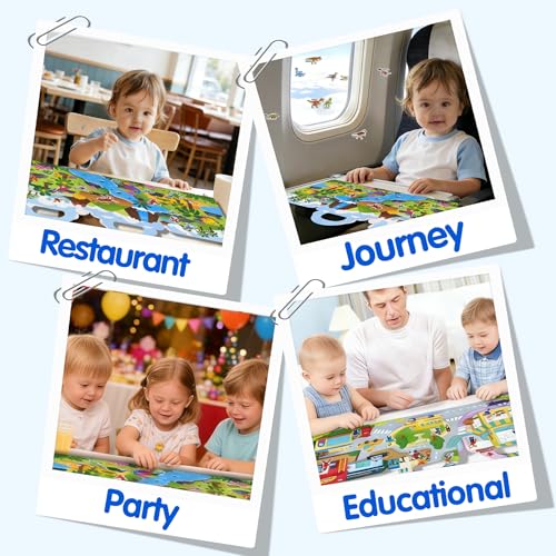 2 Sets Reusable Sticker Book for Kids, Puffy Jelly Stickers for Toddlers, Travel Essentials Craft Activities Toys for Boys Birthday Gifts - Dinosaur & Vehicles - color: 2 Sets - Dinosaur/Vehicles