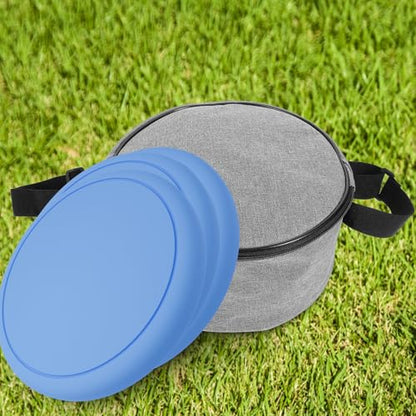 Happyyami Disc Golf Bag Waterproof Lightweight Shoulder Pouch Multi-Functional Disc Holder for Outdoor Beginners with Gray Sturdy Fabric for Practice and Travel