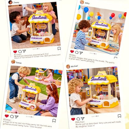 Toy Claw Machine for Kids, Kids Vending Machines with Adjustable Sound, Mini Arcade Claw Machine for Candy Grabber Prize Dispenser Home Party Christmas & Birthday Gifts for Children/Adults, Ages 3+