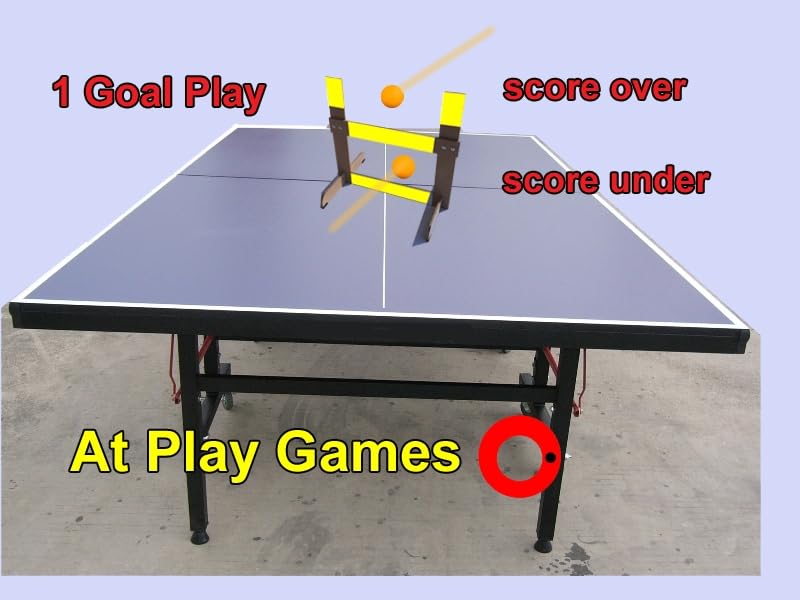 Portable Table Tennis Training Game-Ping Pong Accessory for Skill Building Improve Table Tennis Accuracy, Open Goal Design for Continuous Interactive Play Indoor/Outdoor
